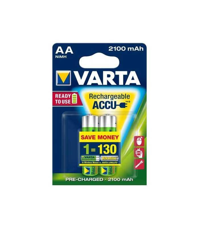 Set acumulatori R6 AA 2100mAh Ready2Use 2buc/blister Varta