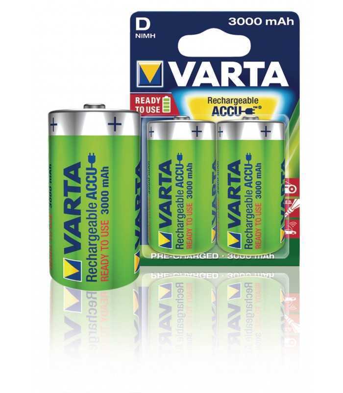 set acumulatori varta ni mh d r20 12v 3000mah ready to use 2buc 1