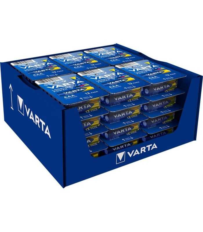 Set Baterii Alcaline R3 Aaa 12buc Blister Longlife Power Varta 4903 12b