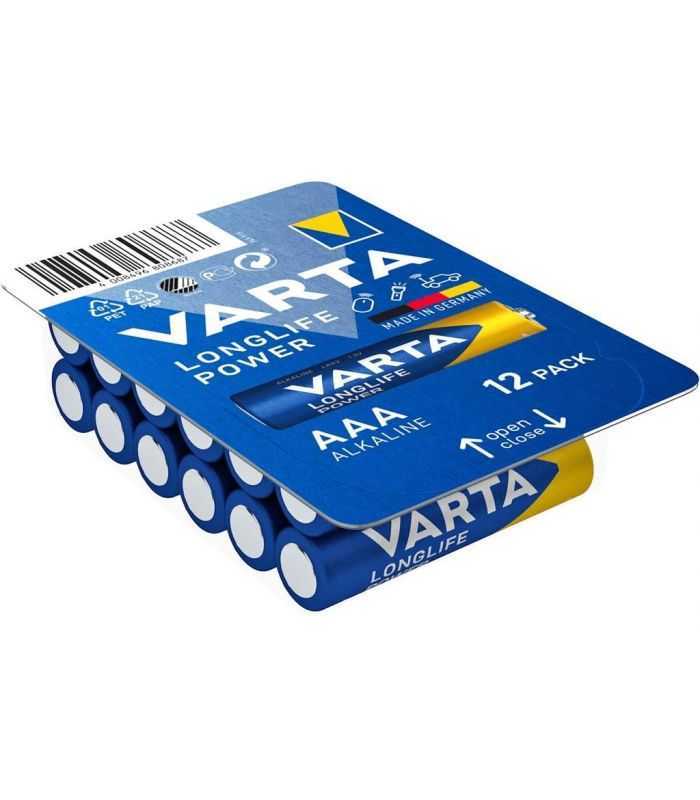 Set baterii alcaline R3 (AAA) 12buc/blister Longlife Power Varta 4903/12B