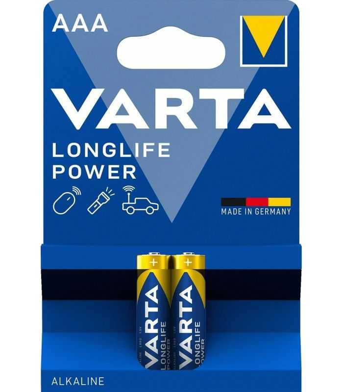 Set baterii alcaline R3 AAA 2buc/blister Longlife Power Varta