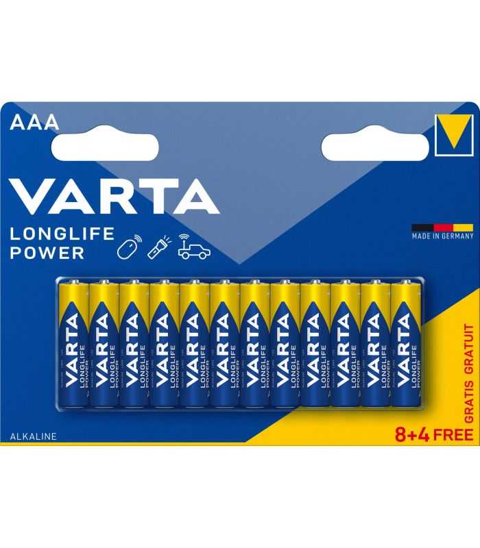Set Baterii Alcaline R3 Aaa 84buc Blister Longlife Power Varta 4903 84b