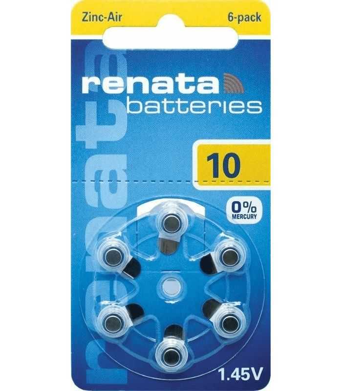 Set baterii auditive 10 ZA10 PR70 Renata 6buc/blister