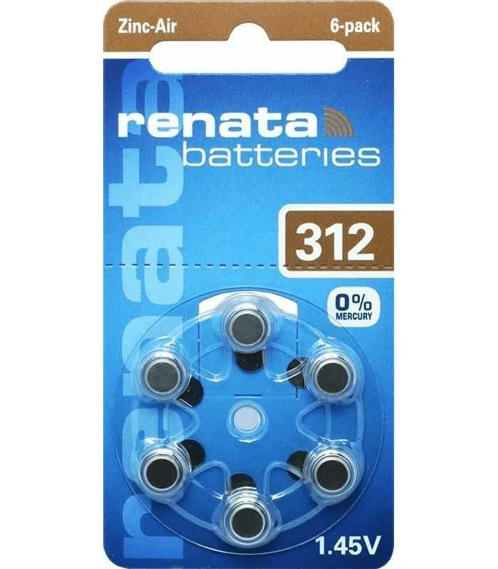 Set baterii auditive 312 ZA312 PR41 Renata 6buc/blister