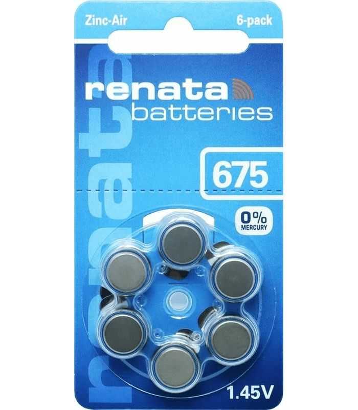 Set baterii auditive 675 ZA675 PR44 Renata 6buc/blister