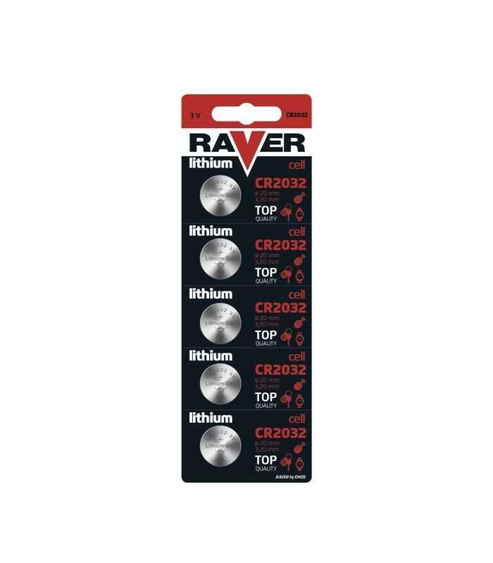 Set Baterii Cr2032 Litiu 3v 5buc Raver B7332