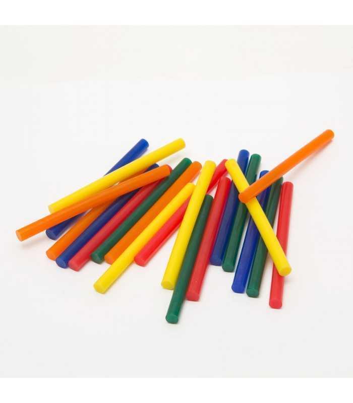 Set baton plastic termoadeziv silicon 7mm x 10cm colorat 20buc HANDY
