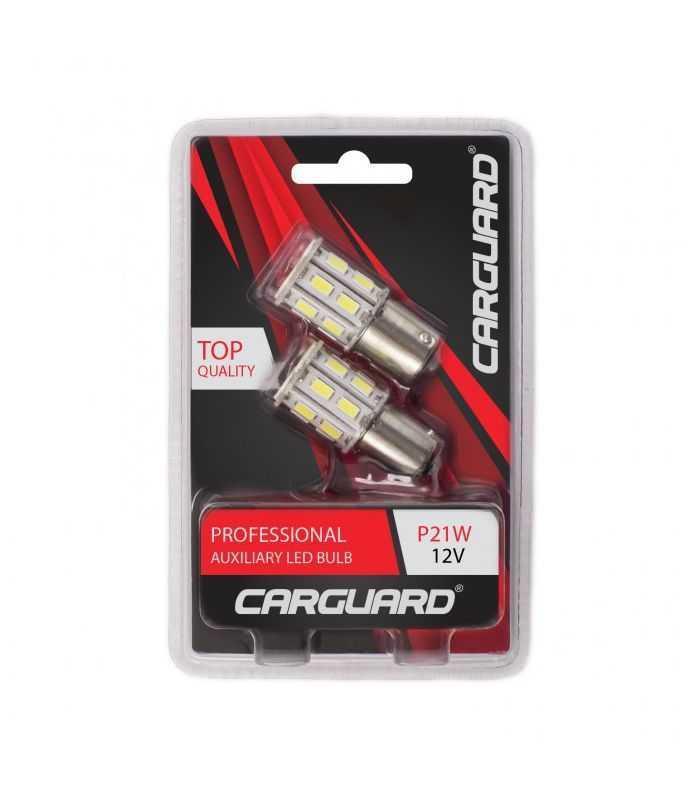 set becuri led auto p21w ba15s 12v 500lm 20x5730smd alb carguard 2buc 3