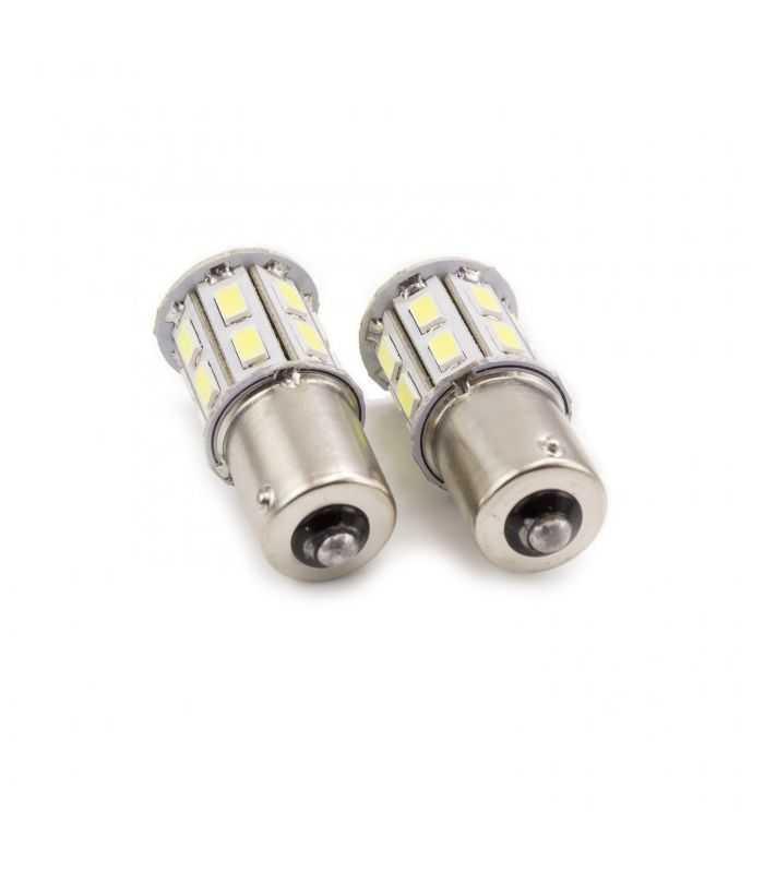 Set becuri LED auto P21W BA15S 12V 500lm 20X5730SMD alb CARGUARD 2buc