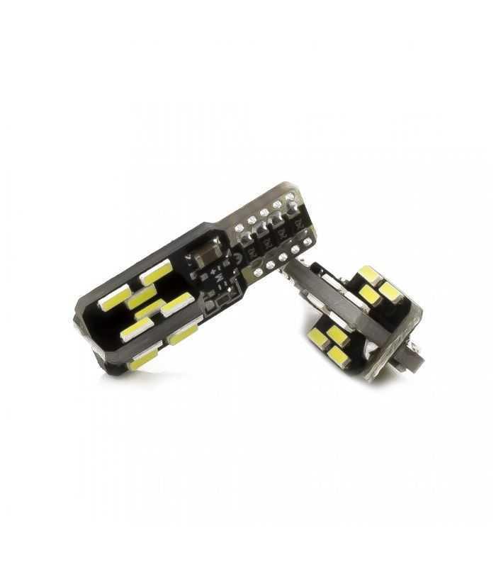 set becuri led auto t10 w5w 3w 240lm 6500k 12v canbus pentru interior portbagaj carguard 1