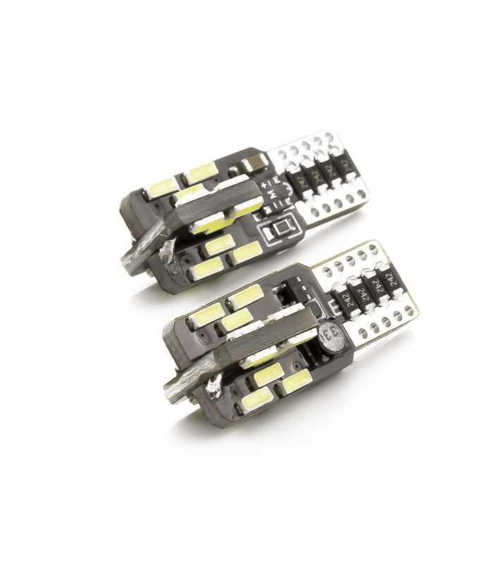 Set becuri LED auto T10 W5W 3W 240lm 6500K 12V Canbus pentru interior/portbagaj CARGUARD