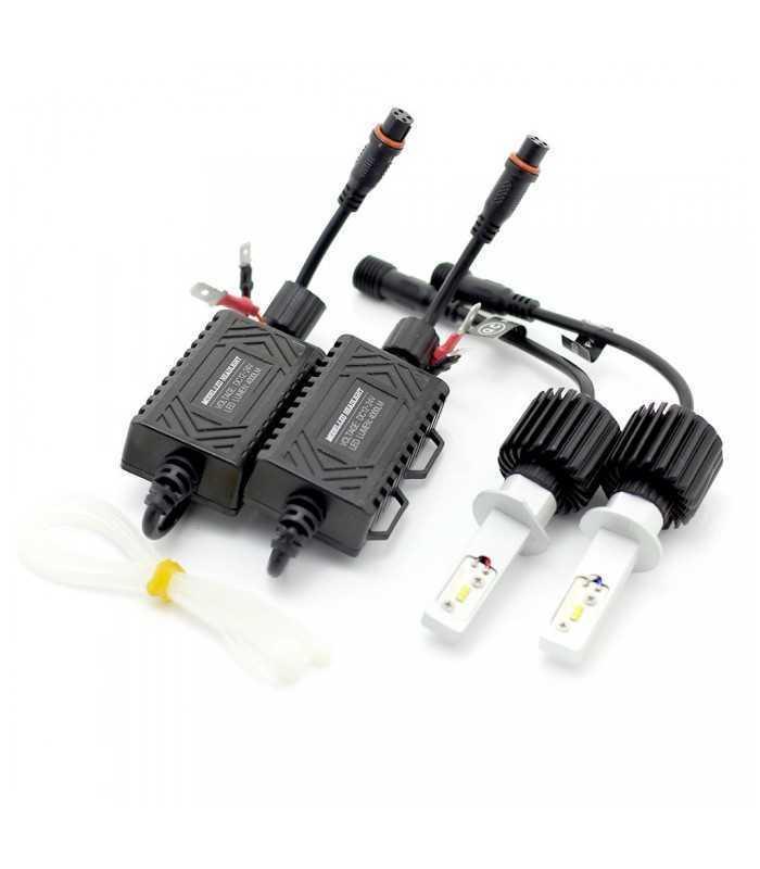 set becuri led h1 12 24v 6000k 4000lm 2buc carguard 2