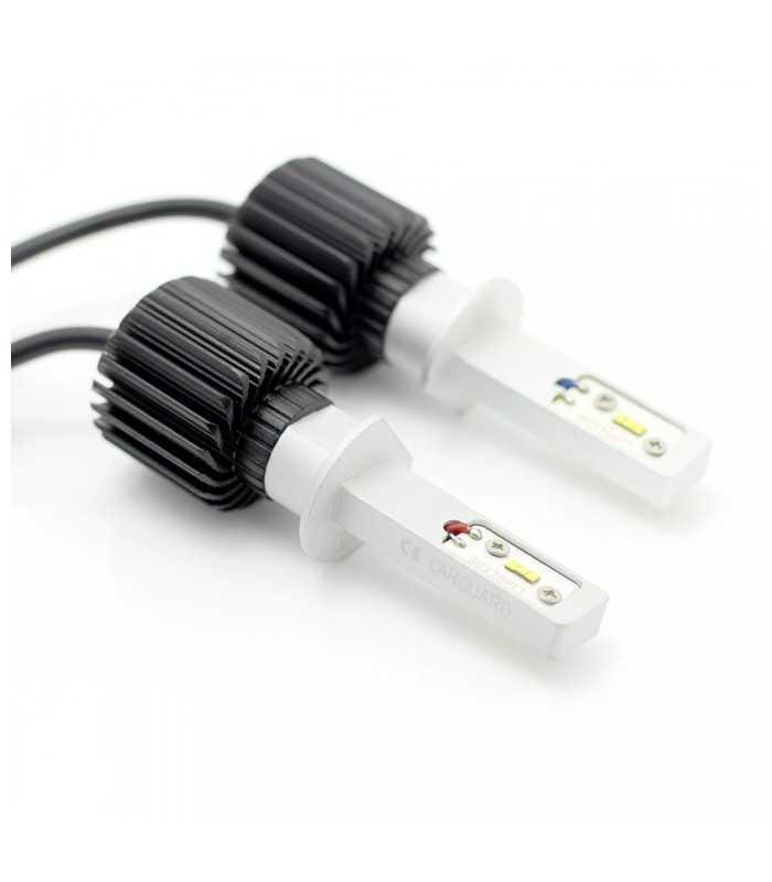 set becuri led h1 12 24v 6000k 4000lm 2buc carguard 4