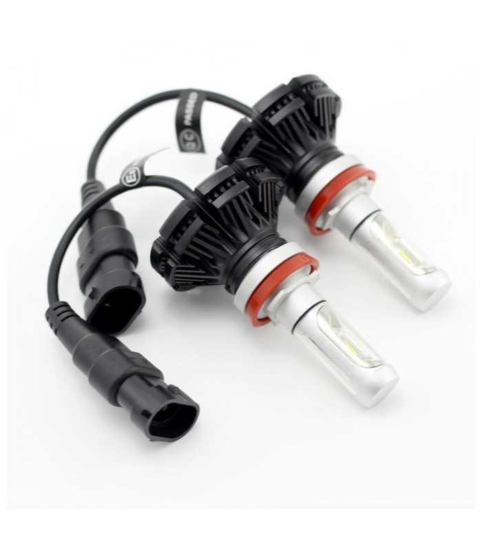 set becuri led h11 400lm 6000k 12 24v 2buc carguard 1