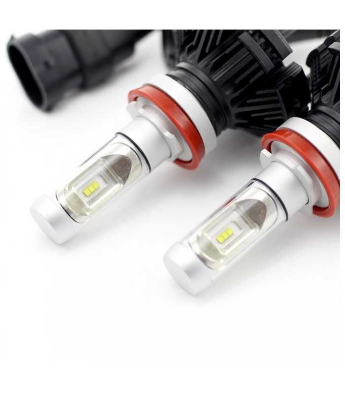 set becuri led h11 400lm 6000k 12 24v 2buc carguard 3