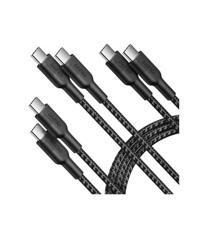 Set Cabluri Usb Type C Usb Type C 100w 3buc 12m 2x 2m Negru Choetech Mix00108 Choetech