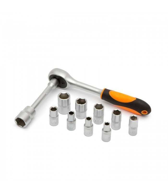 Set chei tubulare 12buc 1/4" 5-13mm clichet Crom-Vanadiu HANDY