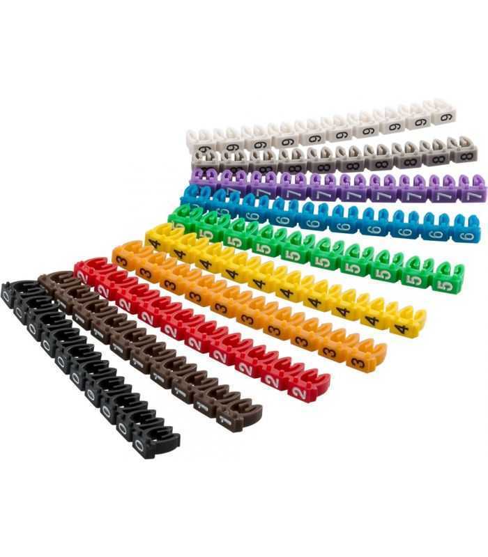 Set cleme de marcare a cablurilor Cifre 0-9 max. 4mm 100buc Goobay