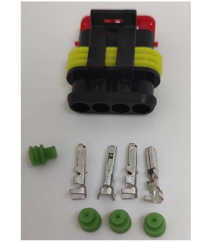 Set Conector Cablu Superseal 15 Mama Mufa 4 Pin 4 Pini Inclusi 4 Garnituri Incluse Ip67 Te Connectivity 282088 1 Set F
