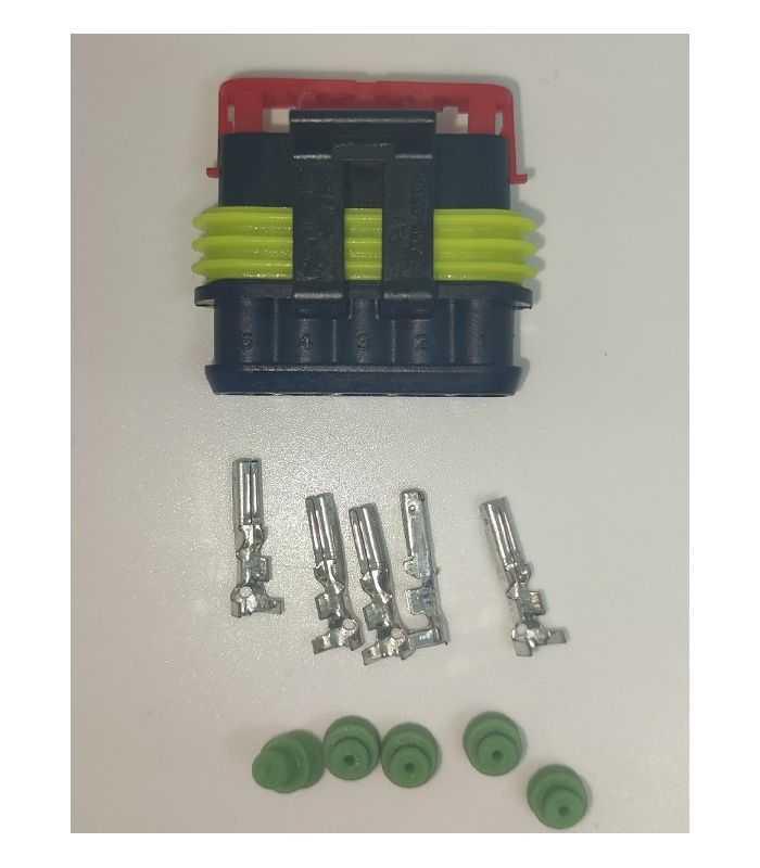 Set Conector Cablu Superseal 15 Mama Mufa 6 Pin 6 Pini Inclusi 6 Garnituri Incluse Ip67 Te Connectivity 282090 1 Set F