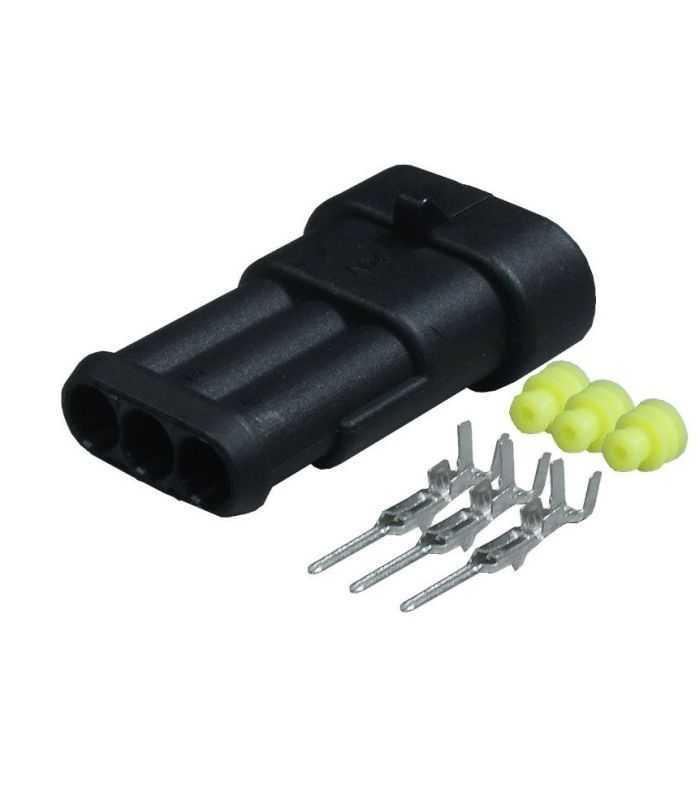 Set Conector Cablu Superseal 15 Tata Mufa 3 Pin 3 Pini Inclusi 3 Garnituri Incluse Ip67 Te Connectivity 282105 1 Set M