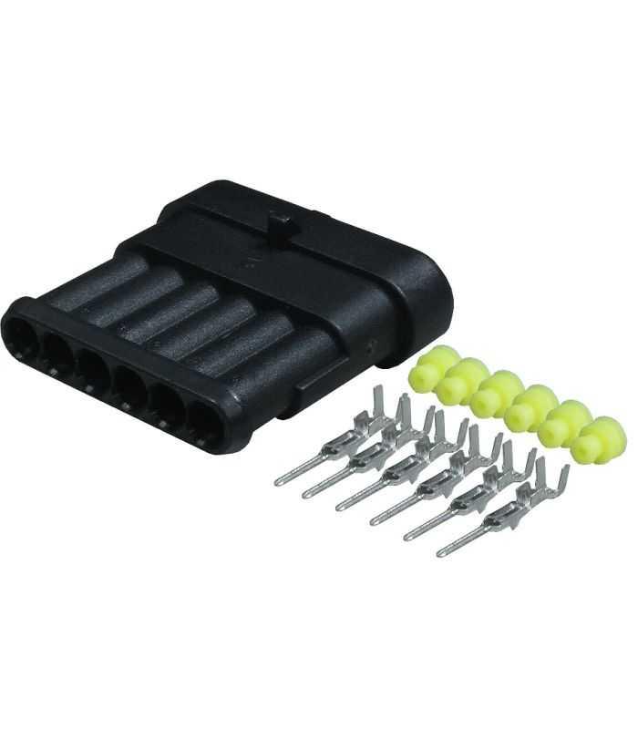 Set Conector Cablu Superseal 15 Tata Mufa 6 Pin 6 Pini Inclusi 6 Garnituri Incluse Ip67 Te Connectivity 282108 1 Set M