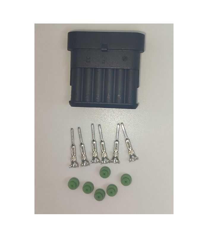 Set Conector Cablu Superseal 15 Tata Mufa 6 Pin 6 Pini Inclusi 6 Garnituri Incluse Ip67 Te Connectivity 282108 1 Set M