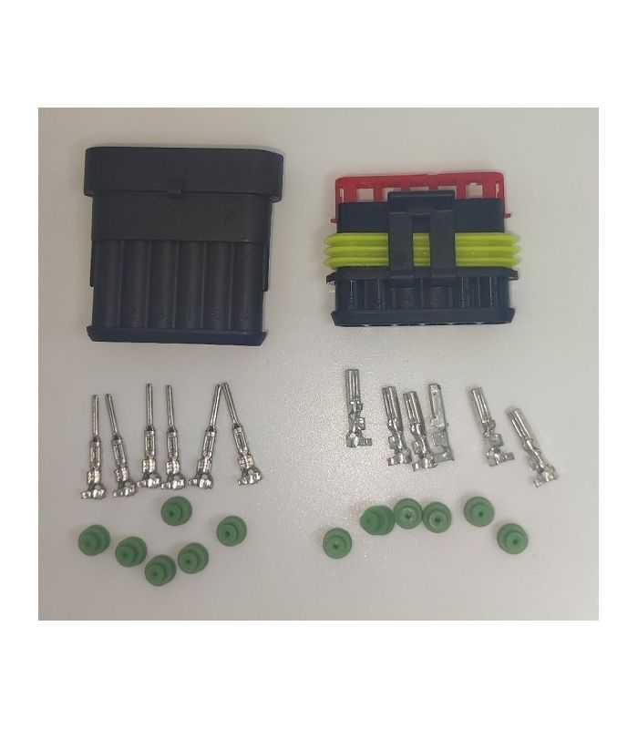 Set Conectori Cablu Superseal 15 Tata Mama Mufa 6 Pin 12 Pini Inclusi 12 Garnituri Incluse Ip67 Te Connectivity 282108 1 Set