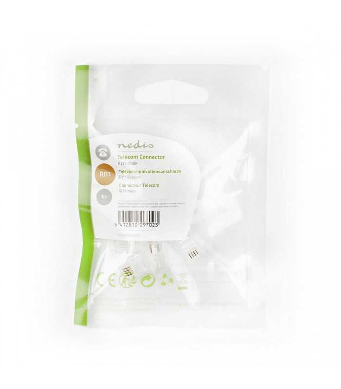set conectori rj11 tata transparent 10buc nedis 4