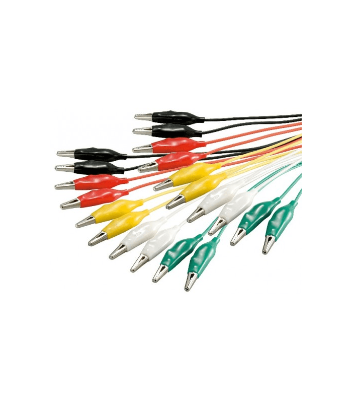 Set crocodili cu cablu 480mm 10buc Goobay