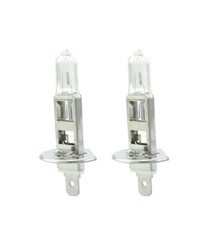 set de 2 becuri halogen h1 55w 50 intensitate long life 12v carguard 2