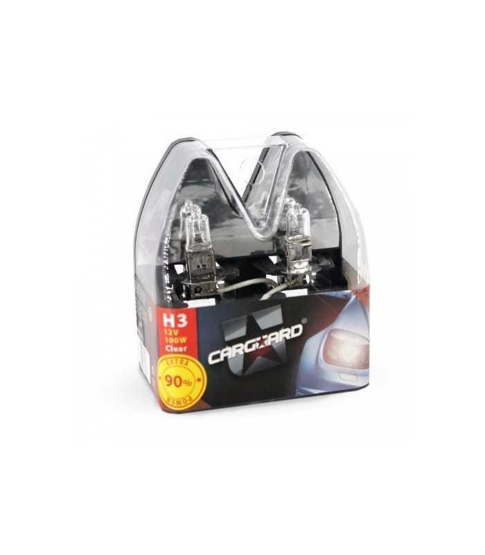 set de 2 becuri halogen h3 100w 90 intensitate 12v carguard 1