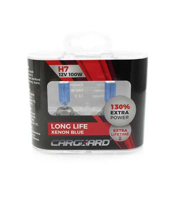 set de 2 becuri halogen h7 100w 130 intensitate alb xenon 12v carguard 1