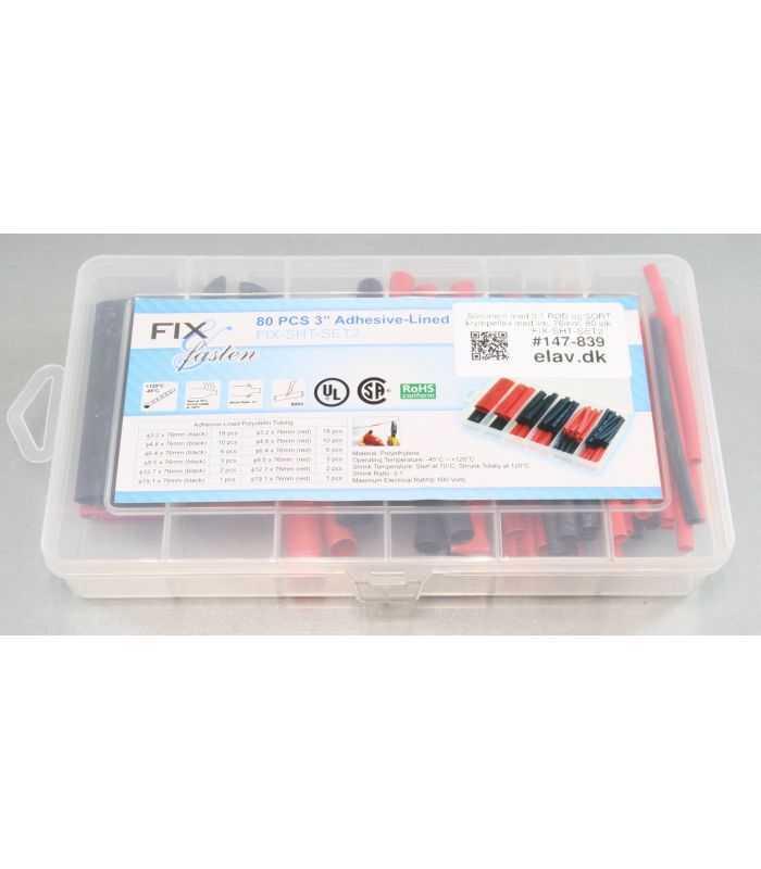 set de mansoane termocontractabile tub cu adeziv 3 1 76mm fixfasten fix sht set2 1