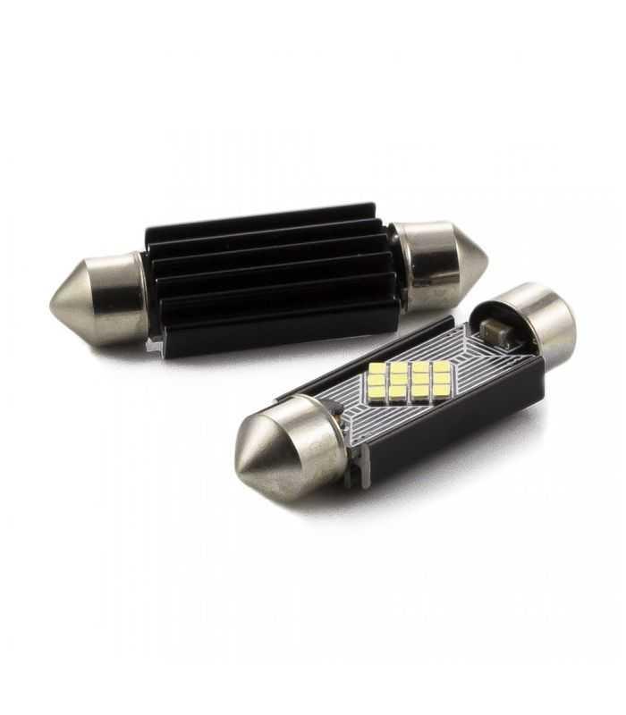 set led auto 41mm c5w si c10w pentru interior portbagaj 12v 3w 240lm alb canbus 2buc carguard 2