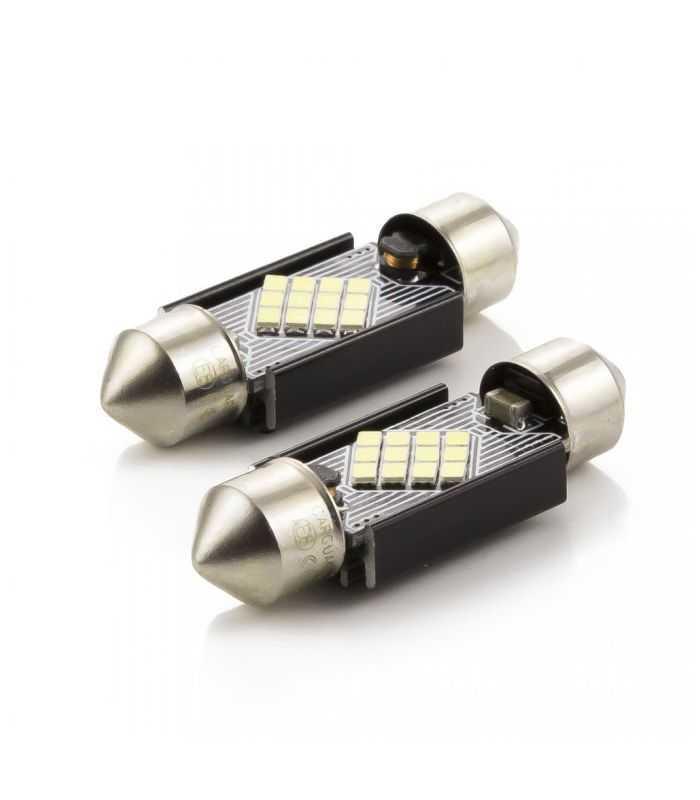 Set LED auto 41mm C5W si C10W pentru interior / portbagaj 12V 3W 240lm alb Canbus 2buc CarGuard