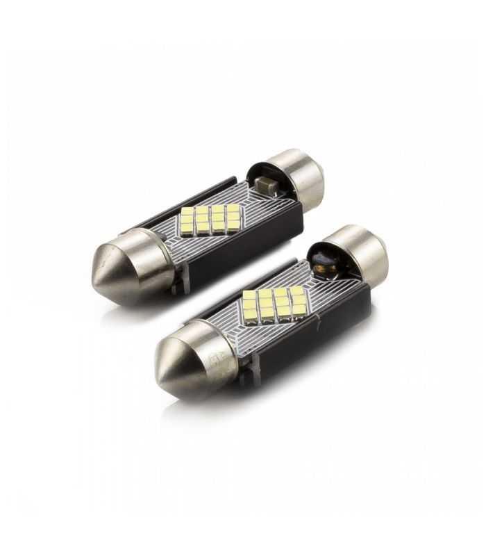 Set LED auto SMD SOFIT 39mm C5W Can-bus 3W 12V 240lm alb pentru interior / portbagaj CarGuard
