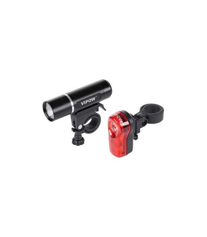 Set lumini fata/spate bicicleta VIPOW