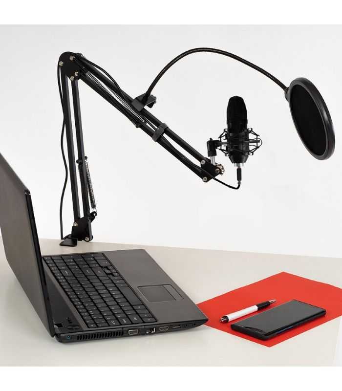 Set Microfon Usb Cu Suport Reglabil Cu Amortizor Soc Sal