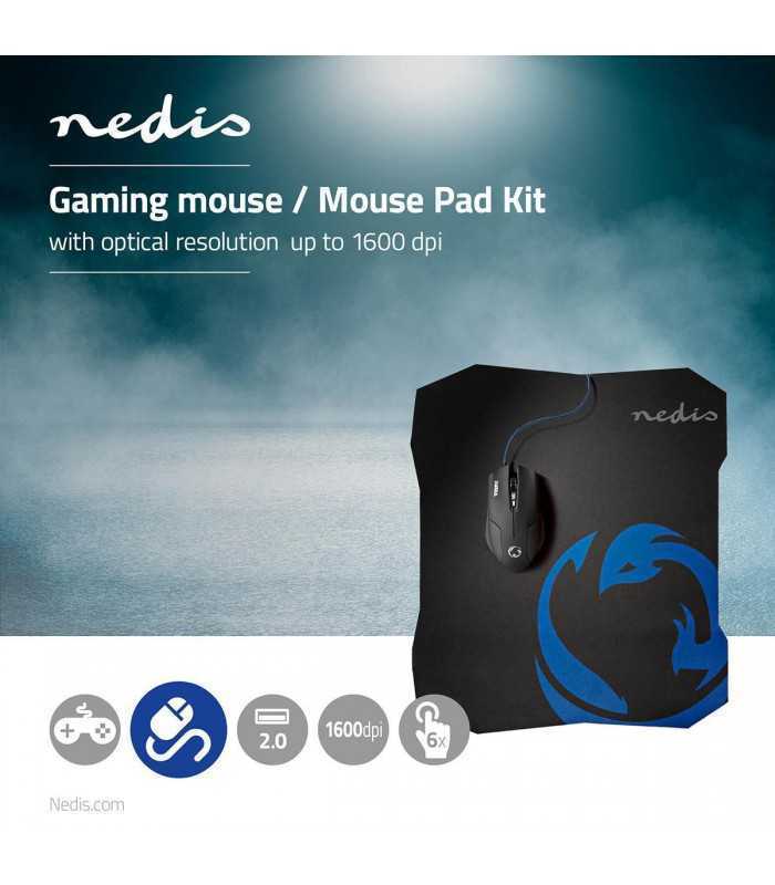 set mouse gaming cu fir mouse pad 1600 dpi 6 butoane nedis 4