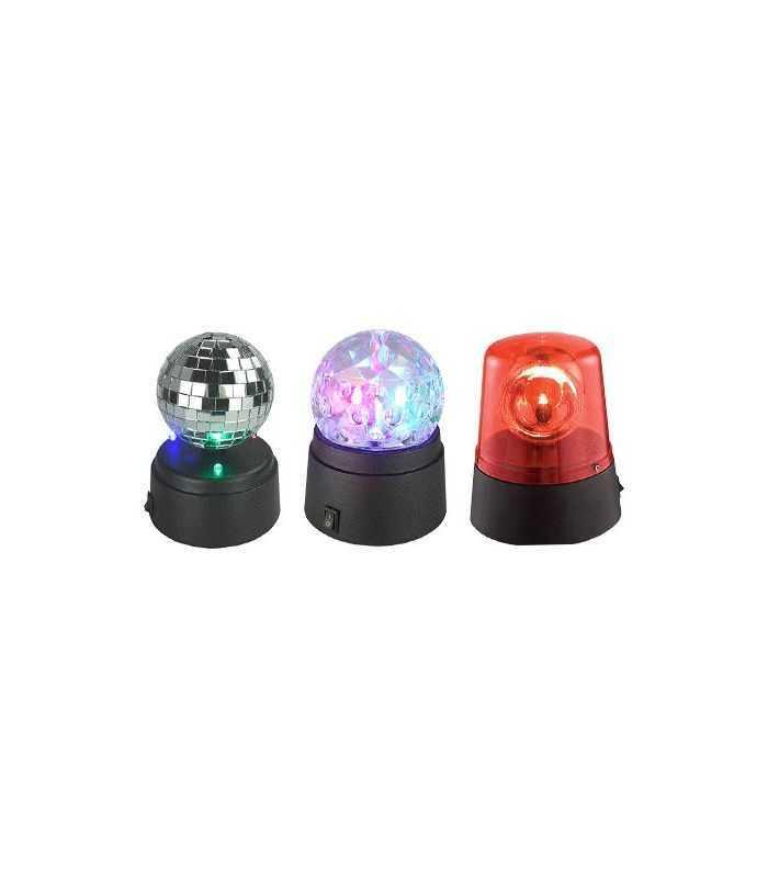 Set PARTY 3 efecte LED glob disco cu oglinzi glob disco girofar Party Light & Sound