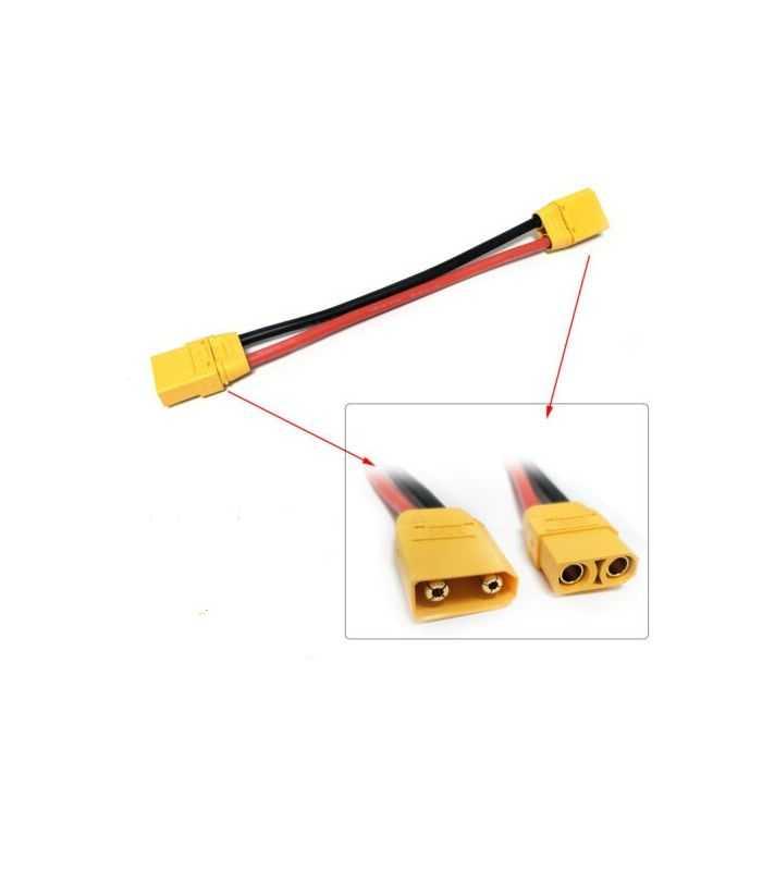 Set Prelugitor Mufa Xt30 Tata Mama Cu Cablu Siliconic 16awg 30cm Max 15a 500v