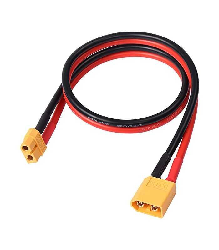 Set prelugitor mufa XT30 tata mama cu cablu siliconic 16AWG 30cm max 15A 500V