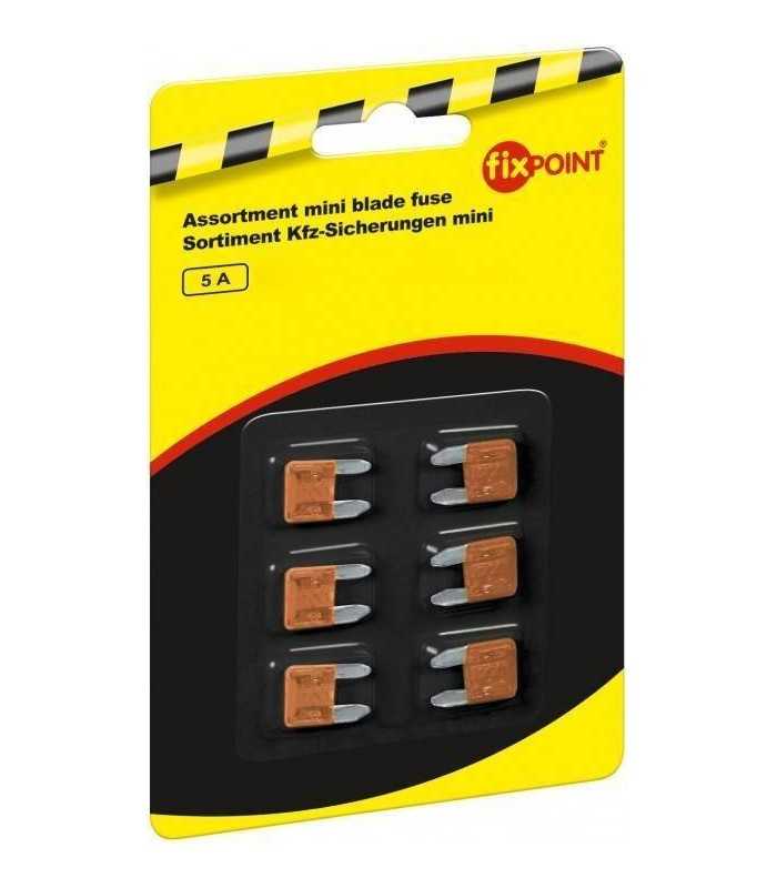 Set sigurante auto mini 5A 6buc Fixpoint 11x8.6mm