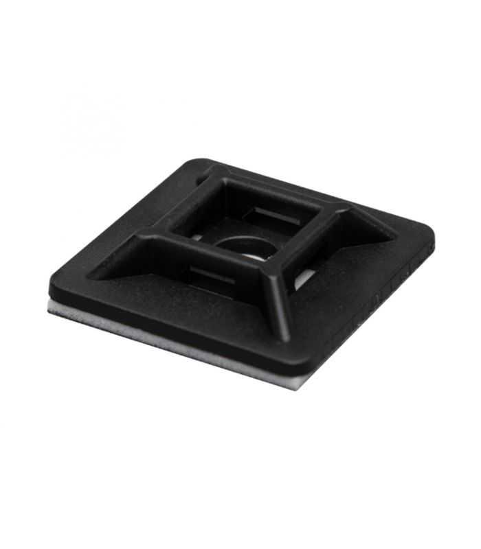 Set suporti coliere cablu 50buc 28x28mm negru utilizare in exterior/interior autoadeziv HOME
