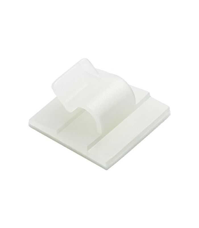 Set suporti cu adeziv cabluri mici 19x10mm alb 100buc GAN.2MT.401 SapiSelco Italy