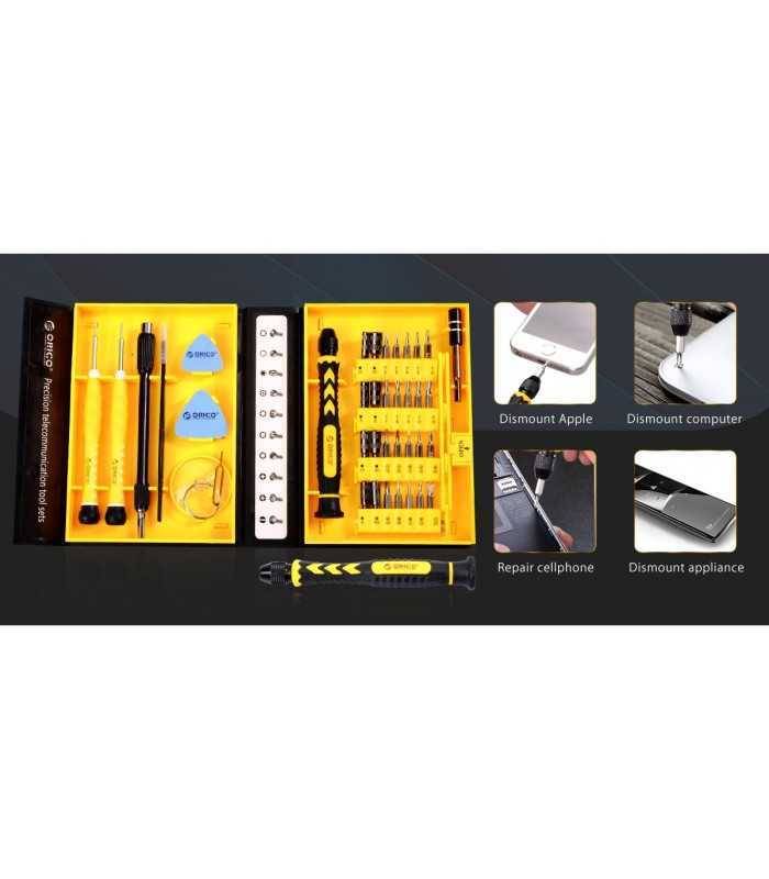 set surubelnita 28 capete otel s2 si un maner st2 orico 5