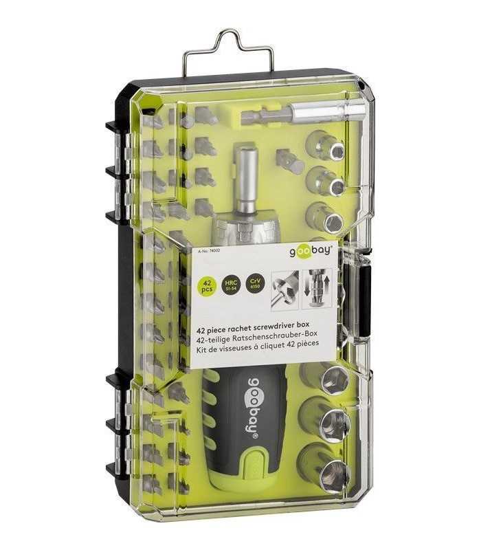 set surubelnita cu 30biti si 9 tubulare crv goobay 6