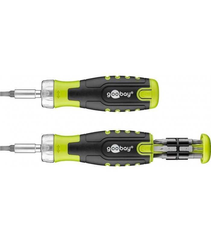 Set surubelnita cu 30biti si 9 tubulare CrV Goobay