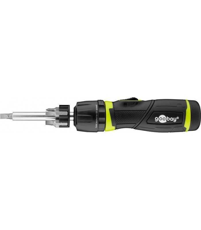 set surubelnita cu clichet 12biti crv 4x phillips ph0 ph1 ph2 ph3 capete plane 4x 3mm 4mm 5mm 6mm 4x torx t10 t15 t20 t25 goobay 2